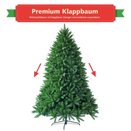 180 cm Artificial Christmas Tree with PVC Needles, Green