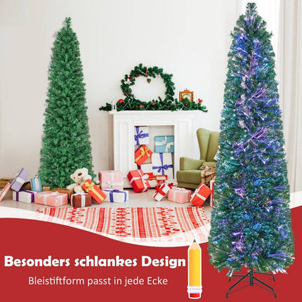 180 cm Large Artificial Christmas Tree in Fiber Optic Green