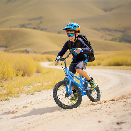 18-Inch BMX Kids Bike With Training Wheels, Blue