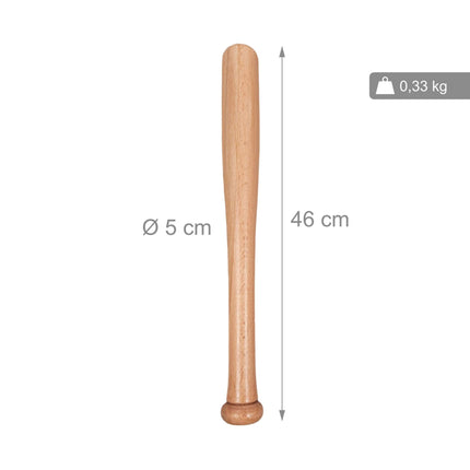 18-Inch Wooden Baseball Bat with Jute Bag
