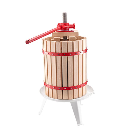 18L Manual Fruit Wine Press – Beechwood Basket, 8 Blocks