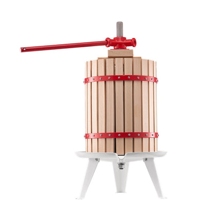 18L Manual Fruit Wine Press – Beechwood Basket, 8 Blocks