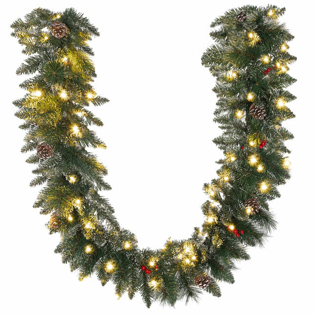 1.8m Artificial Christmas Garland with LED Lights
