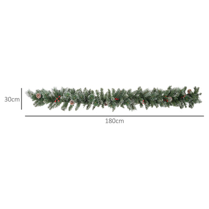 1.8m Artificial Christmas Garland with LED Lights