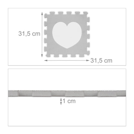 18-piece puzzle mat heart