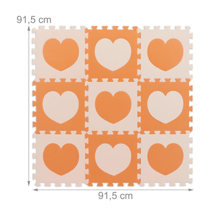 18-piece puzzle mat heart