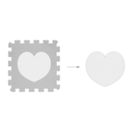 18-piece puzzle mat heart