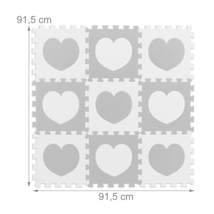 18-piece puzzle mat heart