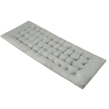 190 x 70 cm cotton camp bed cushion 7 cm thick mattress with 4 fastening straps gray