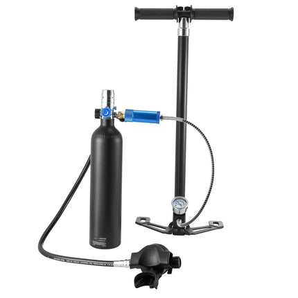 1L Mini Scuba Tank Kit, Refillable, Pump, 15-20 Min