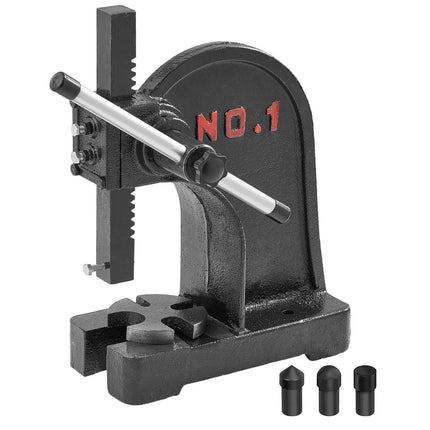 1 Ton Manual Arbor Press, Cast Iron, 150 mm Stroke