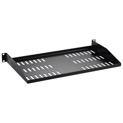 1U Server Rack Shelf 2-Pack, 19 in Vented, 10 in Deep