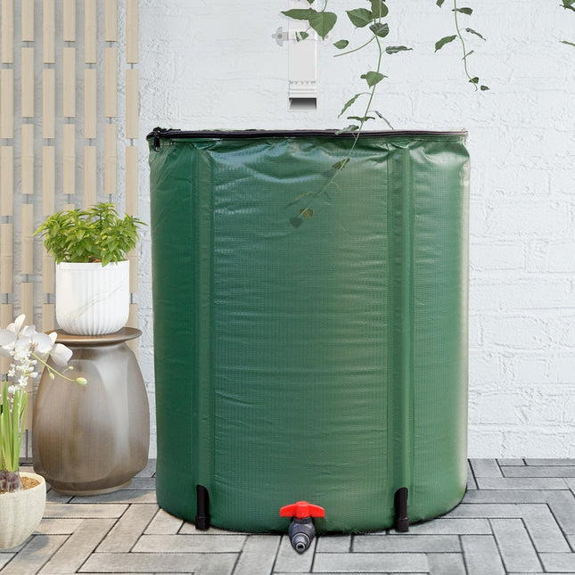 200L Foldable Rain Barrel Collapsible Water Tank Collecting Rainwater