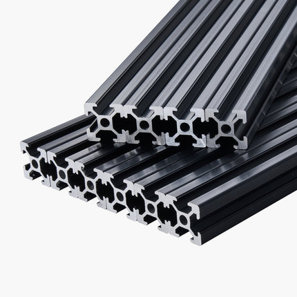 2020 T-Slot Aluminum Extrusion, 10-Pack 1000mm Black