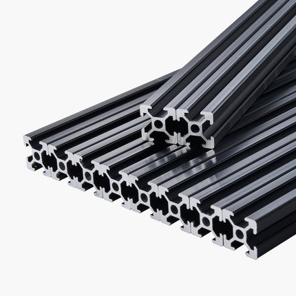 2020 T-Slot Aluminum Extrusion, 10-Pack 1000mm Black