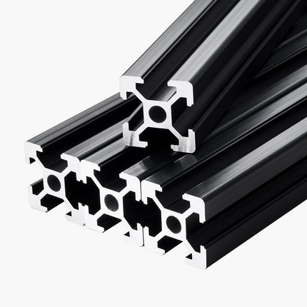 2020 T-Slot Aluminum Extrusion, 4 Pack 1200mm Black