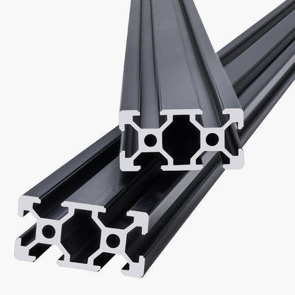 2040 T-Slot Aluminum Extrusion, 1200mm, 5-Pack Black