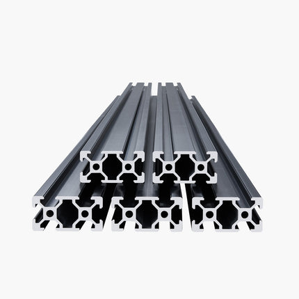 2040 T-Slot Aluminum Extrusion, 5 Pack 2000mm Black