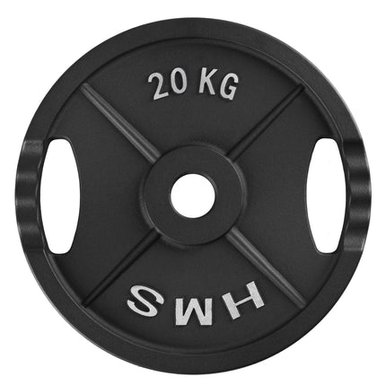 20 Kg Olympic Weight Plate, Black Cast Iron