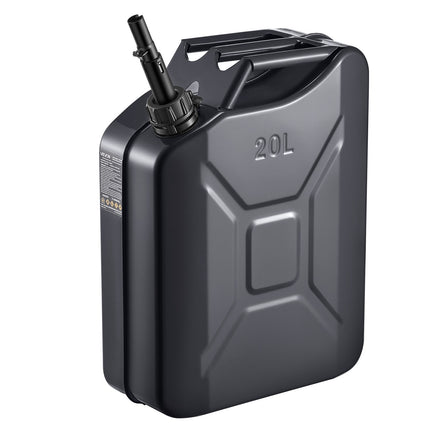 20L Metal Fuel Jerry Can with Spout, Leakproof Handle