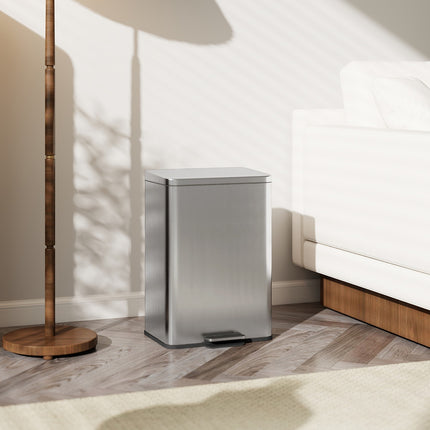 20L Pedal Bin with Soft-Close Lid, Removable Inner Bucket
