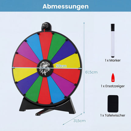 20" Spin Wheel with Blackboard Marker, Multicolor