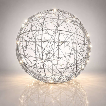 20 cm Silver LED Decorative Light Globe