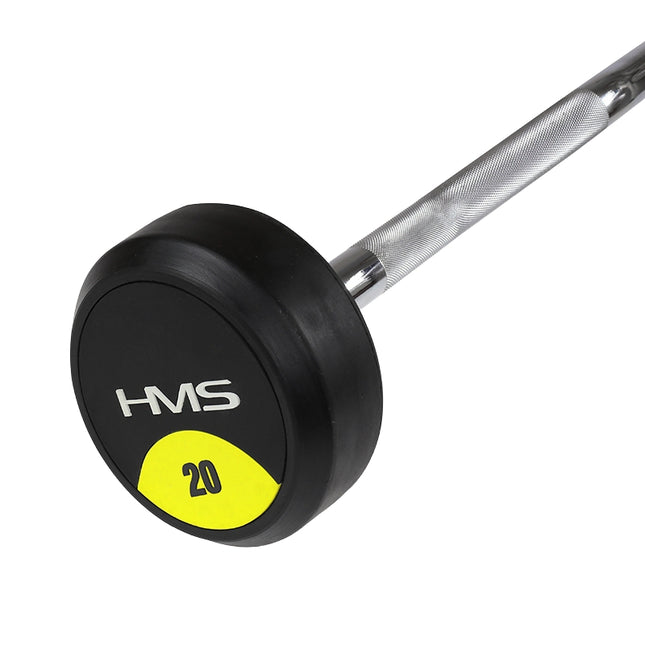 20 kg rubberen curlstang - fitnessapparatuur