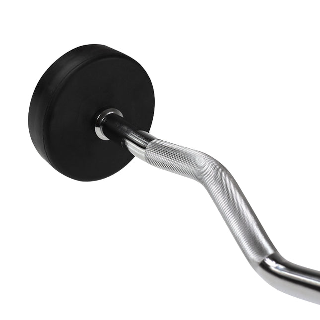 20 kg rubberen curlstang - fitnessapparatuur