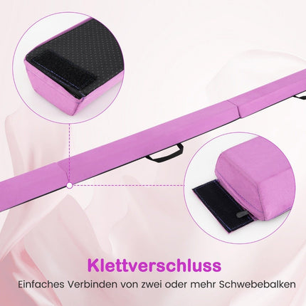 210 cm balance beam gymnastics beam foldable gymnastics beam non-slip balance beam up to 73 kg purple