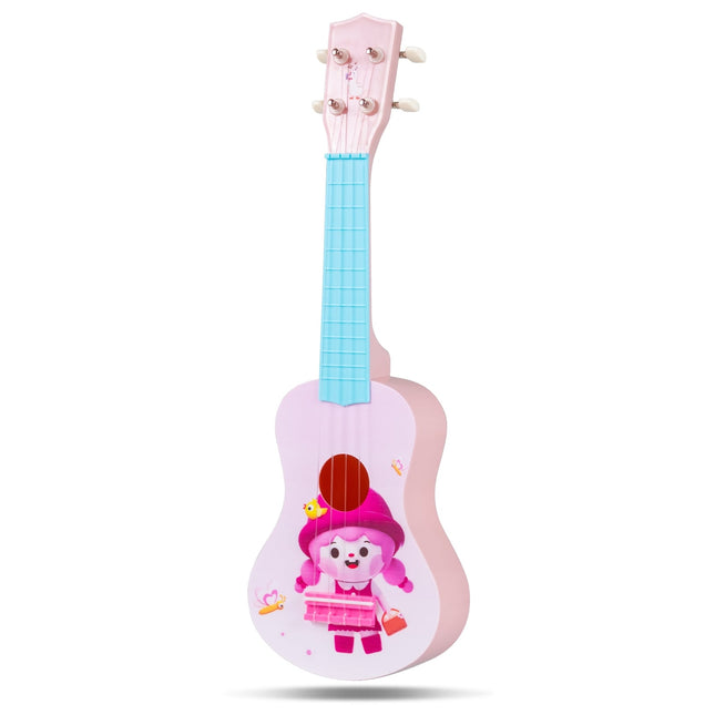 21-Inch Pink Ukulele for Kids, Nylon Strings, Beginner-Friendly
