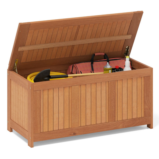 220L Wooden Garden Storage Box with Lid – Multi-Use