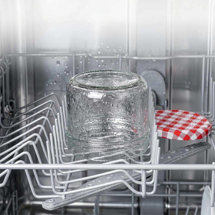 220ml Jam Jars, Airtight Twist-Off Lids, Red-White