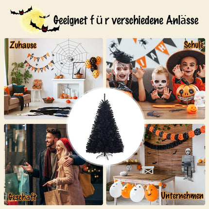225 cm Black Artificial Christmas Tree – Indoor/Outdoor