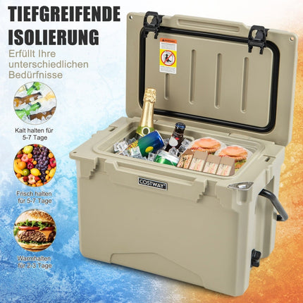 23L Portable Cooler with Bottle Opener & Handle