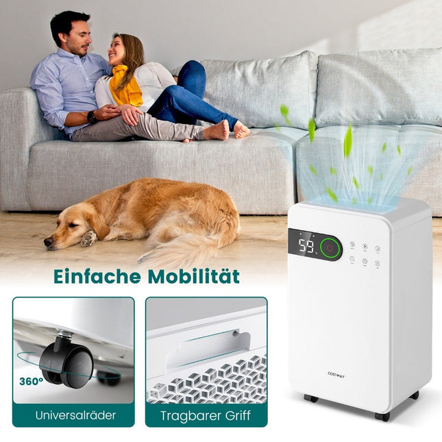2.3L dehumidifier with sleep mode room dehumidifier for the home basement mobile dehumidifier 24 hour timer