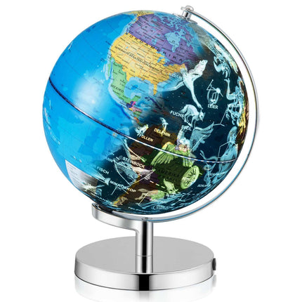 23 cm Illuminated Globe with Metal Base & Constellation Map