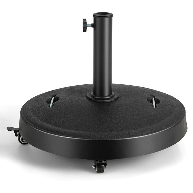 23 kg parasol stand with wheels and handles umbrella stand for umbrella poles of 38/48 mm Ø52 cm market umbrella stand