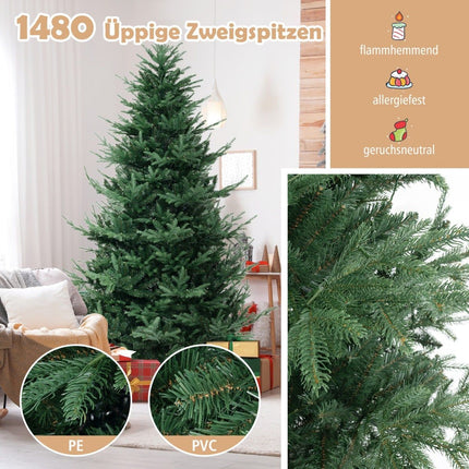240 cm Artificial Christmas Tree with 450 LED Lights