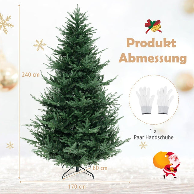240 cm Artificial Christmas Tree with 450 LED Lights