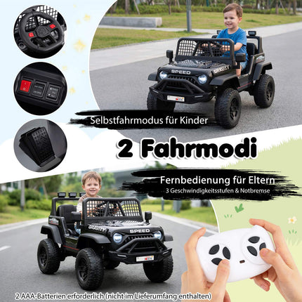 24V Electric Kids Car with Remote, Music, LED Lights