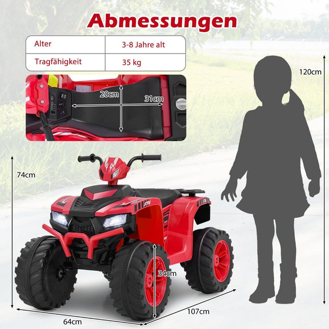 24V Electric Kids Quad Electric Quad with Wireless Connection Electric Quad Red