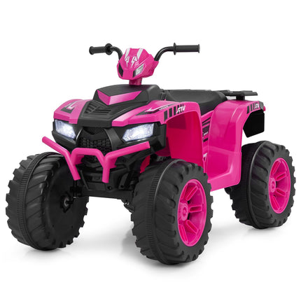 24V Kids Electric Quad, 2-Speed, Wireless Music, Pink