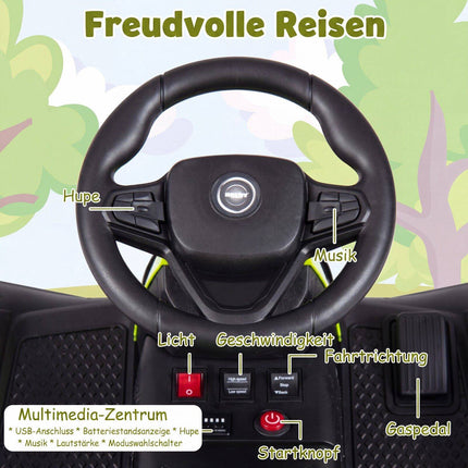 24V Kids Electric Tractor with Remote Control, Green