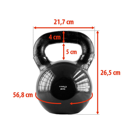 24 kg Cast Iron Kettlebell – Black