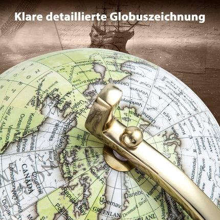 Ø 25.5 cm Antique globe with metal base Rotating student globe Geographic globe Ø 25.5 cm