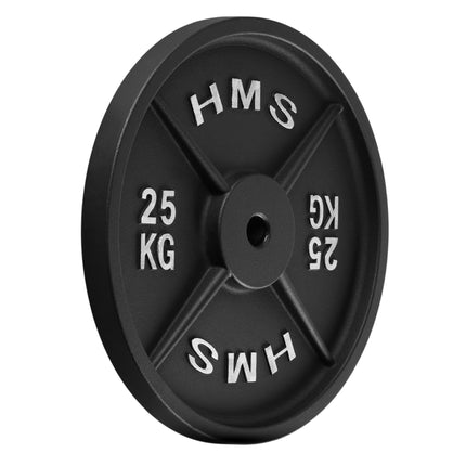 25 Kg Cast Iron Weight Plate, 31 mm Hole, Black