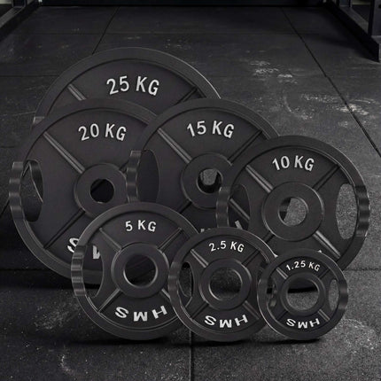 25 Kg Olympic Weight Plate, Black Cast Iron