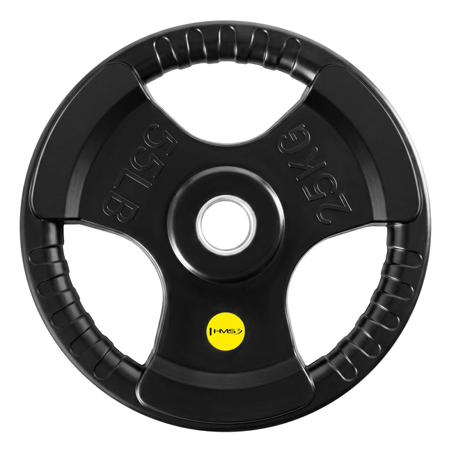 25 kg rubberen Olympische Tri-Grip gewichtsschijf