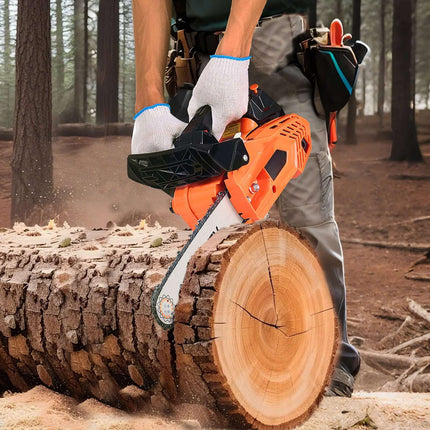 25cc Gas Chainsaw, 12-Inch Bar, 1.02 HP, Dual Tanks